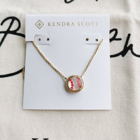 Kendra Scott Short - Baseball - Ivory Mother Pearl Gold - Picture 1 of 3